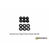 Dress Up Bolts Honda Civic Type R (2017-2019) Titanium Dress Up Bolt Strut Tower Bar Kit