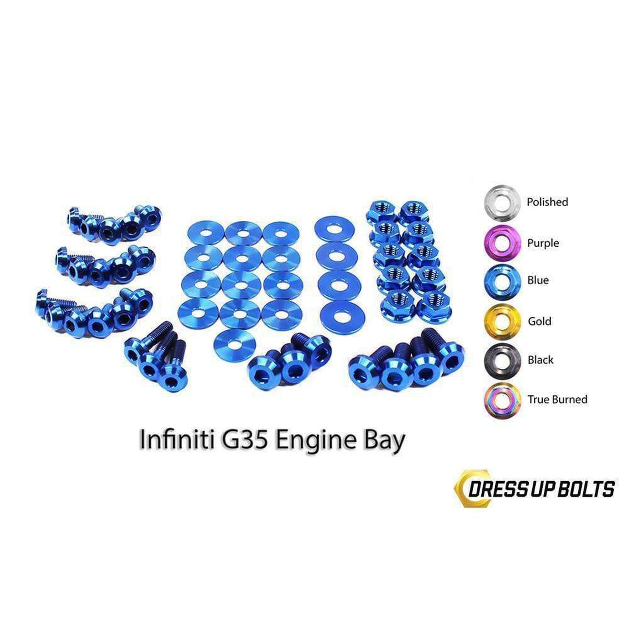 Dress Up Bolts Infiniti G35 Coupe and Sedan (2003-2007) V35 Titanium Engine Bay Kit