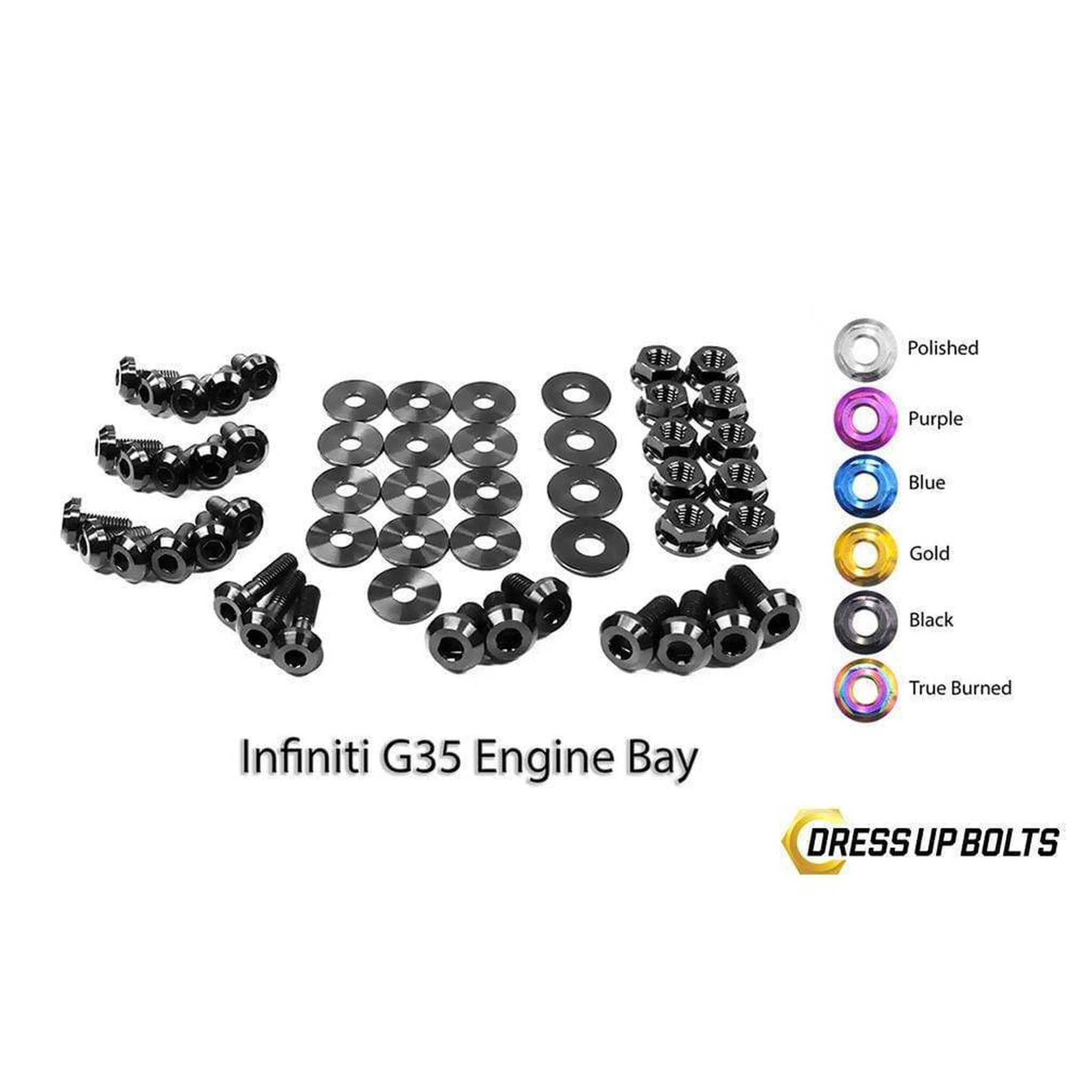 Dress Up Bolts Infiniti G35 Coupe and Sedan (2003-2007) V35 Titanium Engine Bay Kit