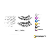 Dress Up Bolts Mitsubishi Evo X Evo 10 (2008-2016) 4B11T Titanium Engine Kit