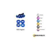 Dress Up Bolts Nissan R35 GT-R (2007-2019) VR38 Titanium Engine Cover Kit