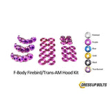 Dress Up Bolts Pontiac Firebird/Trans Am (1998-2002) F-Body Titanium Hood Kit