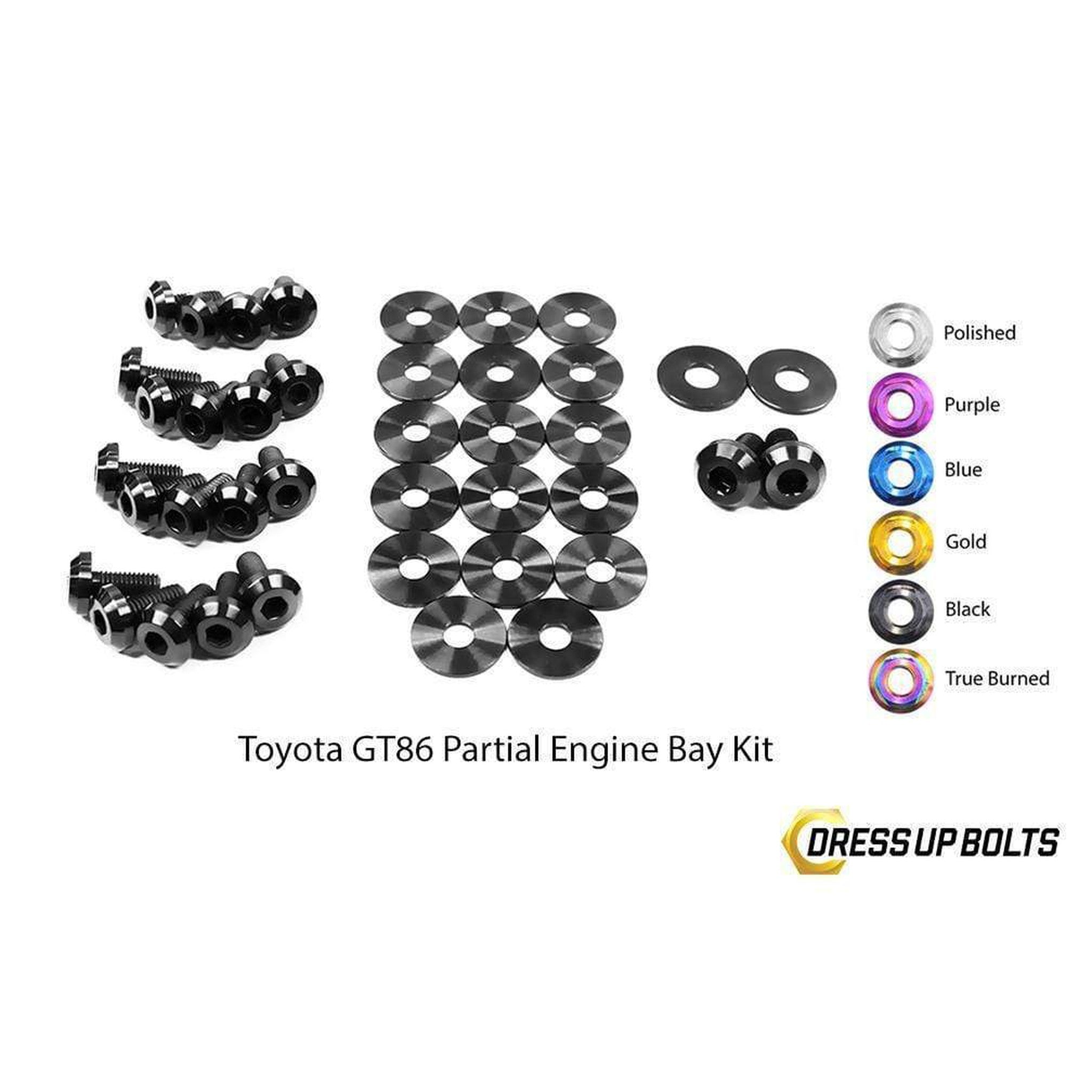 Dress Up Bolts Toyota 86 (2013-2018) Titanium Partial Engine Bay Kit