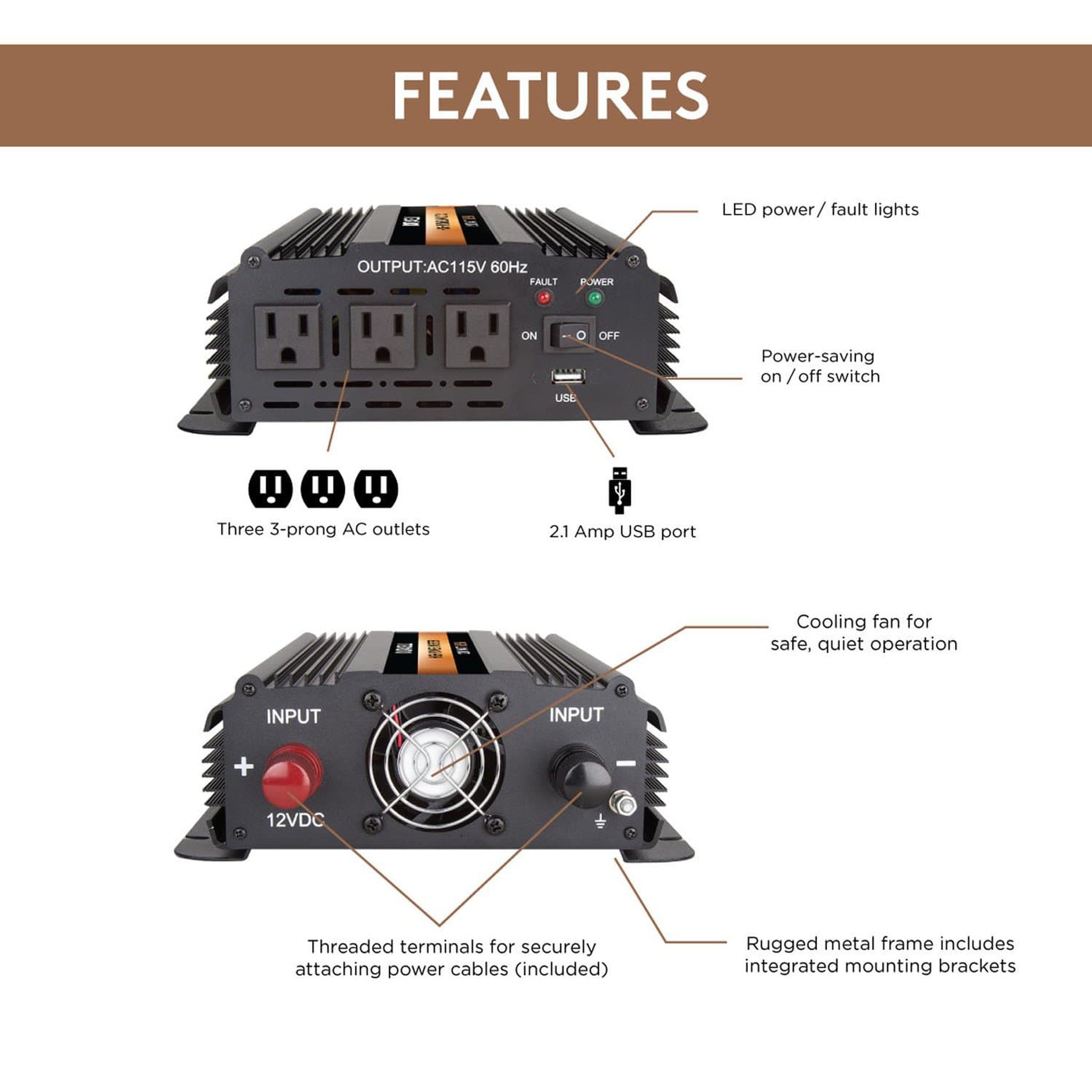 Duracell 1200W Power Inverter - Universal