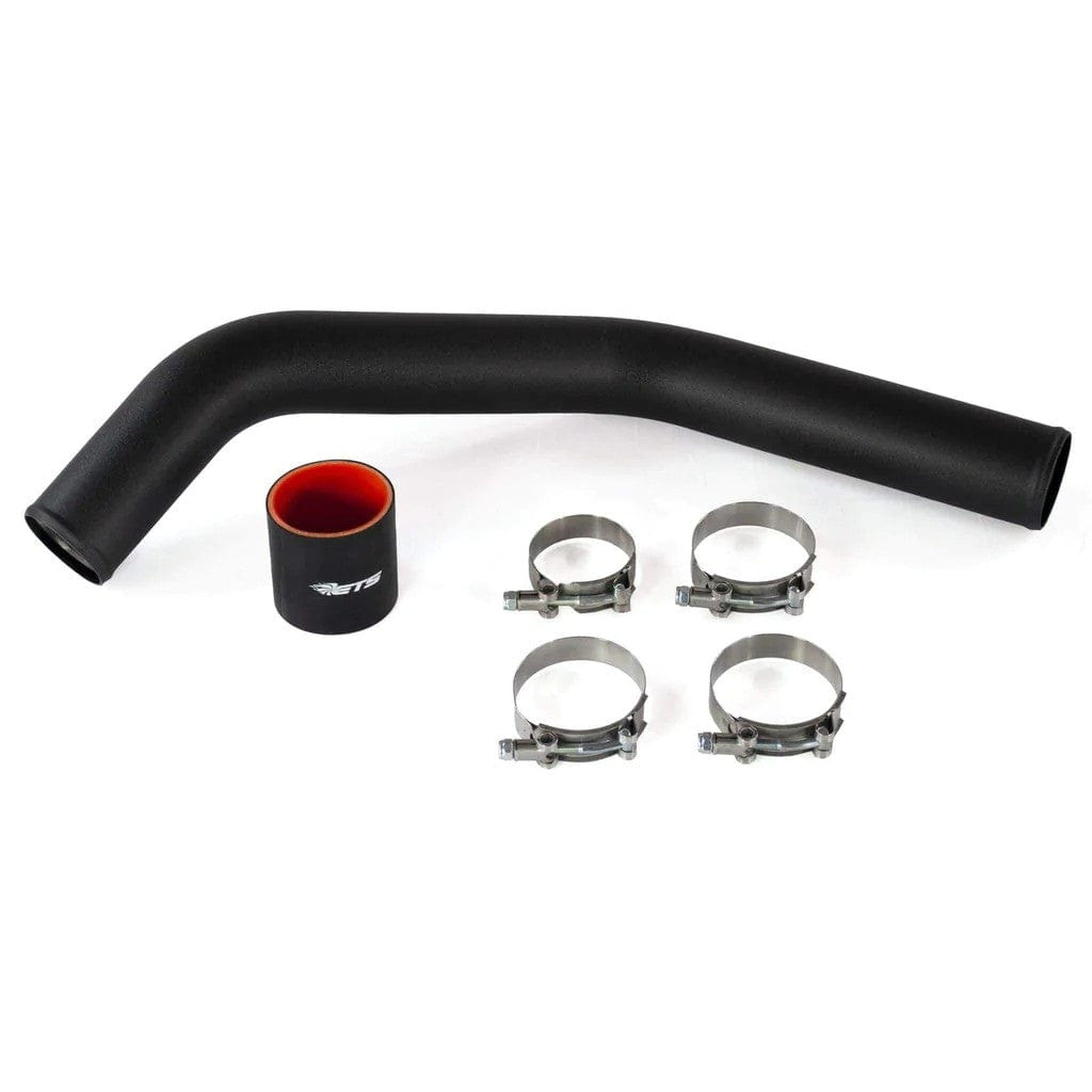 ETS Rear Upper Pipe Only Wrinkle Black 2008-2016 Mitsubishi EVO X | 100-10-ICP-006