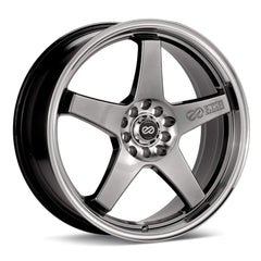 Enkei EV5 18x7.5 5x105/110 38 Diameter Hyper Black w/ Machined Lip | 446-875-5238HB