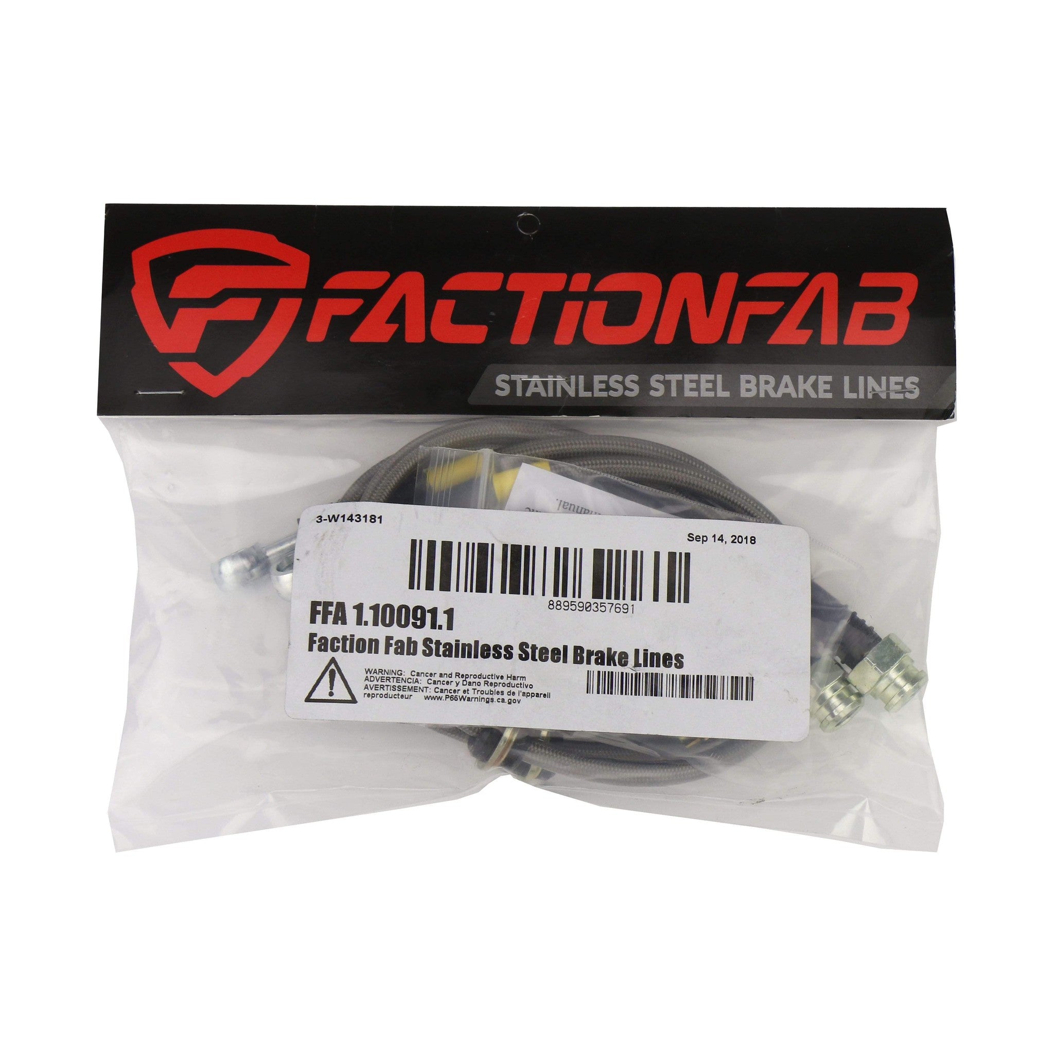 FactionFab Front Stainless Steel Brake Lines Subaru STI 2008-2017
