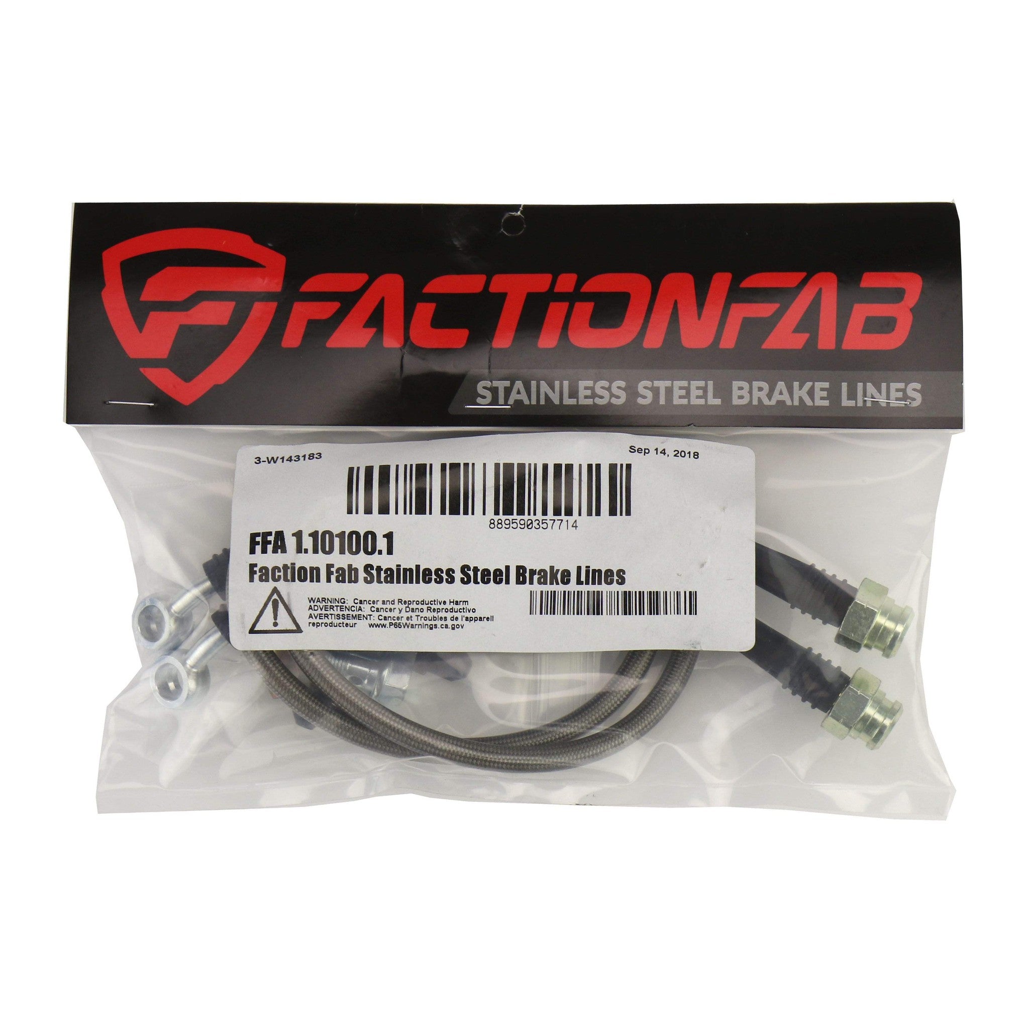 FactionFab Rear Stainless Steel Brake Lines Subaru Impreza 1993-2001 w/ Rear Disc Brakes