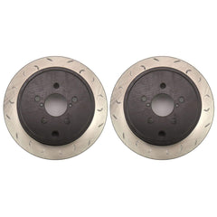 FactionFab Swept Slot Bi-Directional Brake Rotor Pair Rear Subaru STI 2008-2017