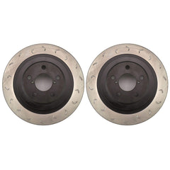 FactionFab Swept Slot Bi-Directional Brake Rotor Pair Rear WRX 2006-2007 / Legacy GT 2005-2009