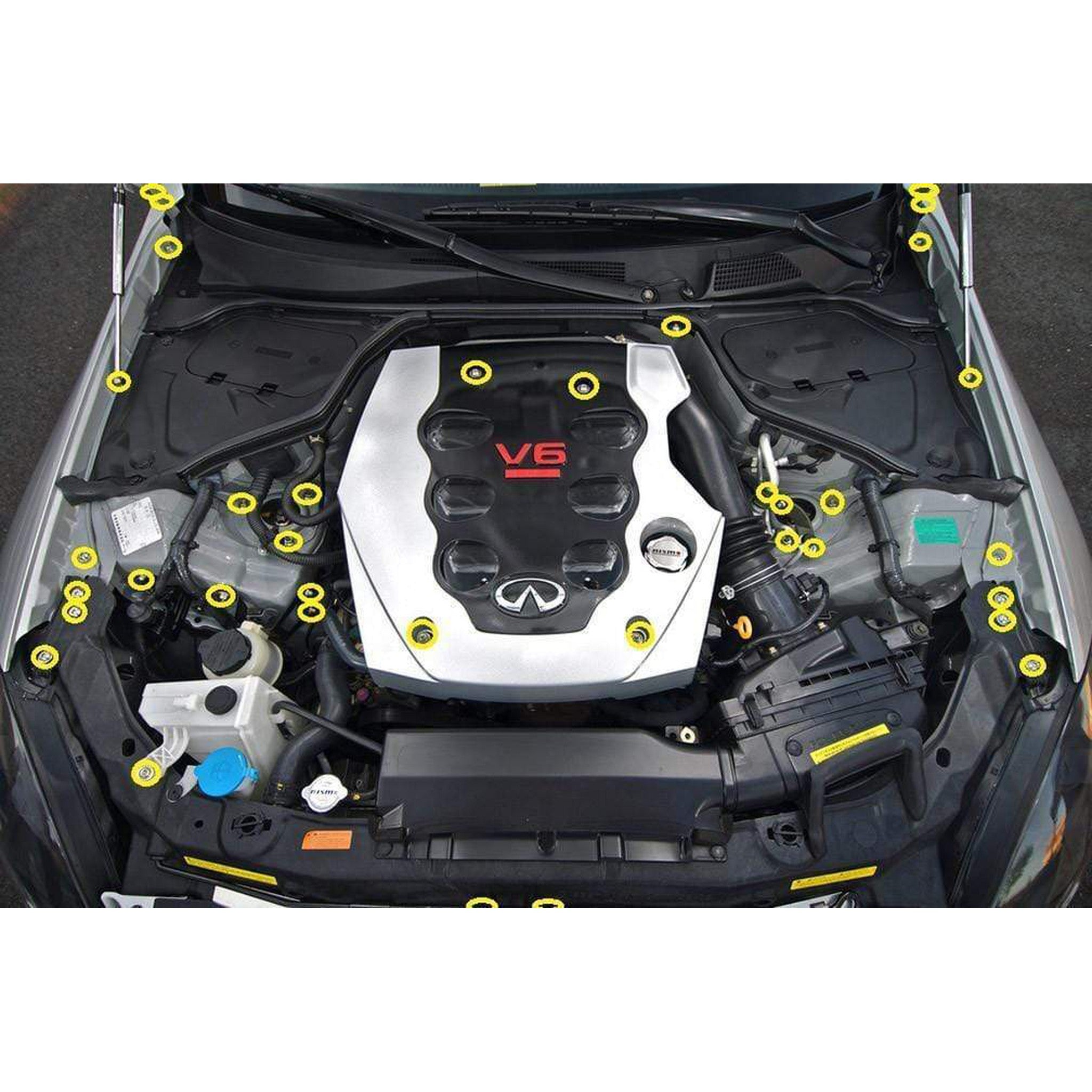 Fast Turn Fittings Infiniti G35 Coupe and Sedan (2003-2007) V35 Titanium Engine Bay Kit