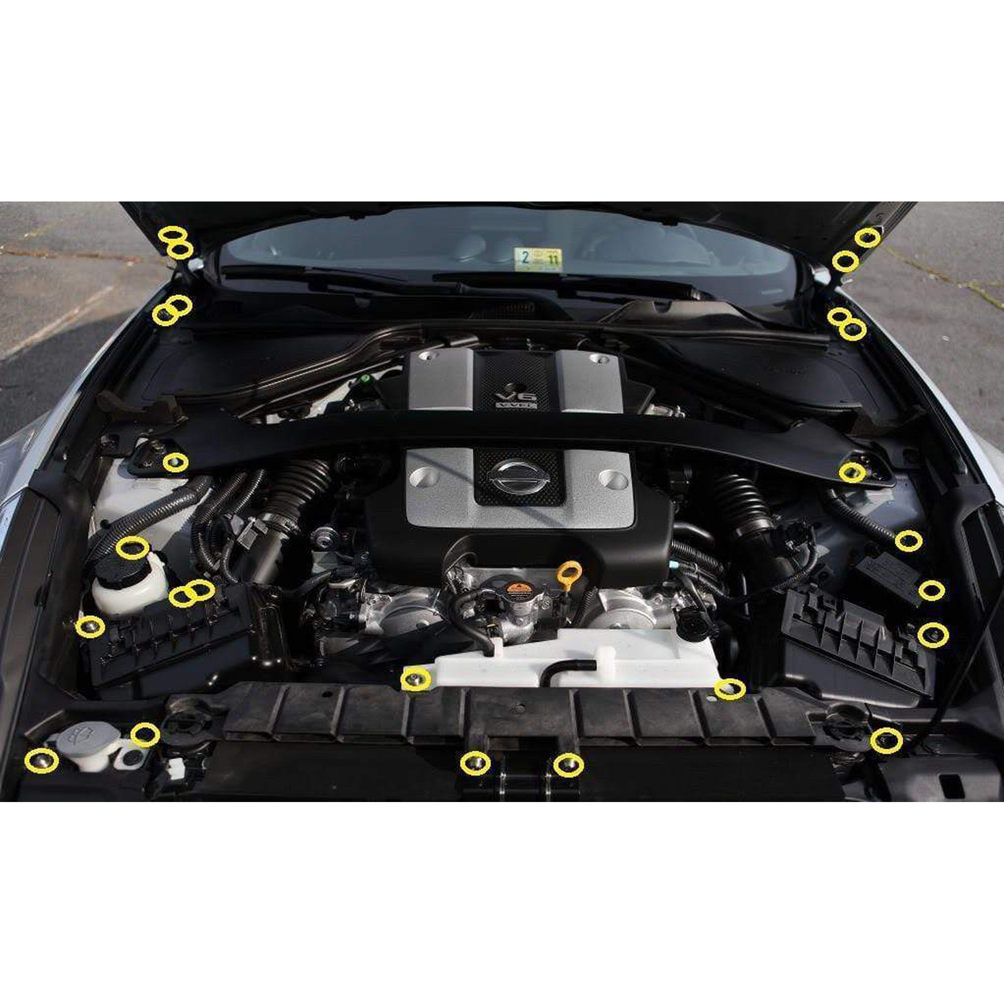 Fast Turn Fittings Nissan 370Z (2009-2019) Z34 Titanium Engine Bay Kit