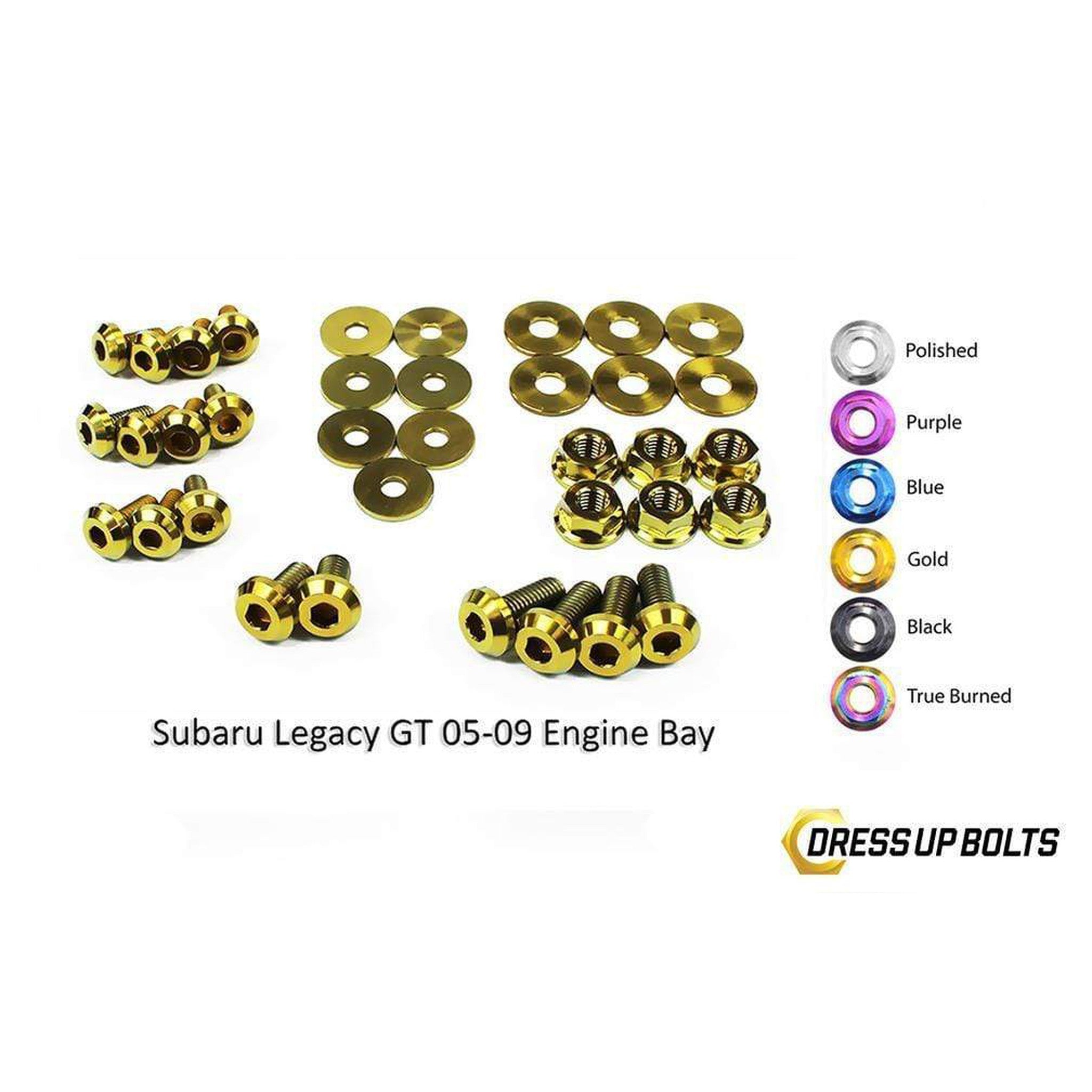 Fast Turn Fittings Subaru Legacy and GT (2005-2009) BL/BP Titanium Engine Bay Kit