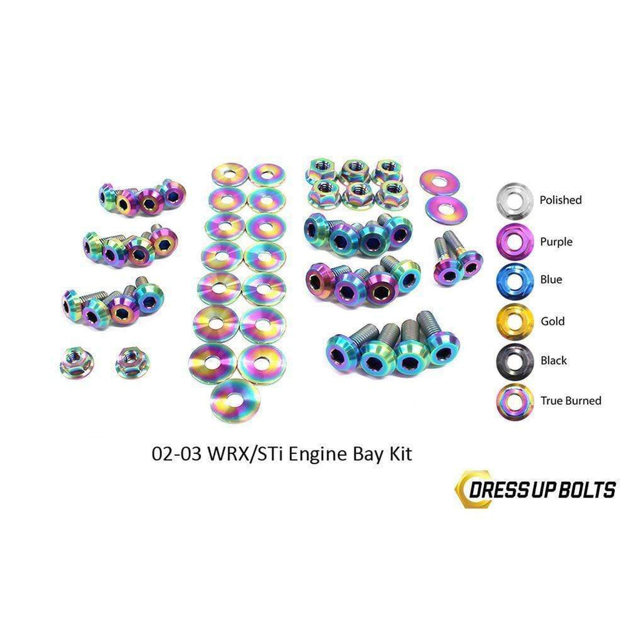 Fast Turn Fittings Subaru WRX and STi (2002-2003) Titanium Engine Bay Kit