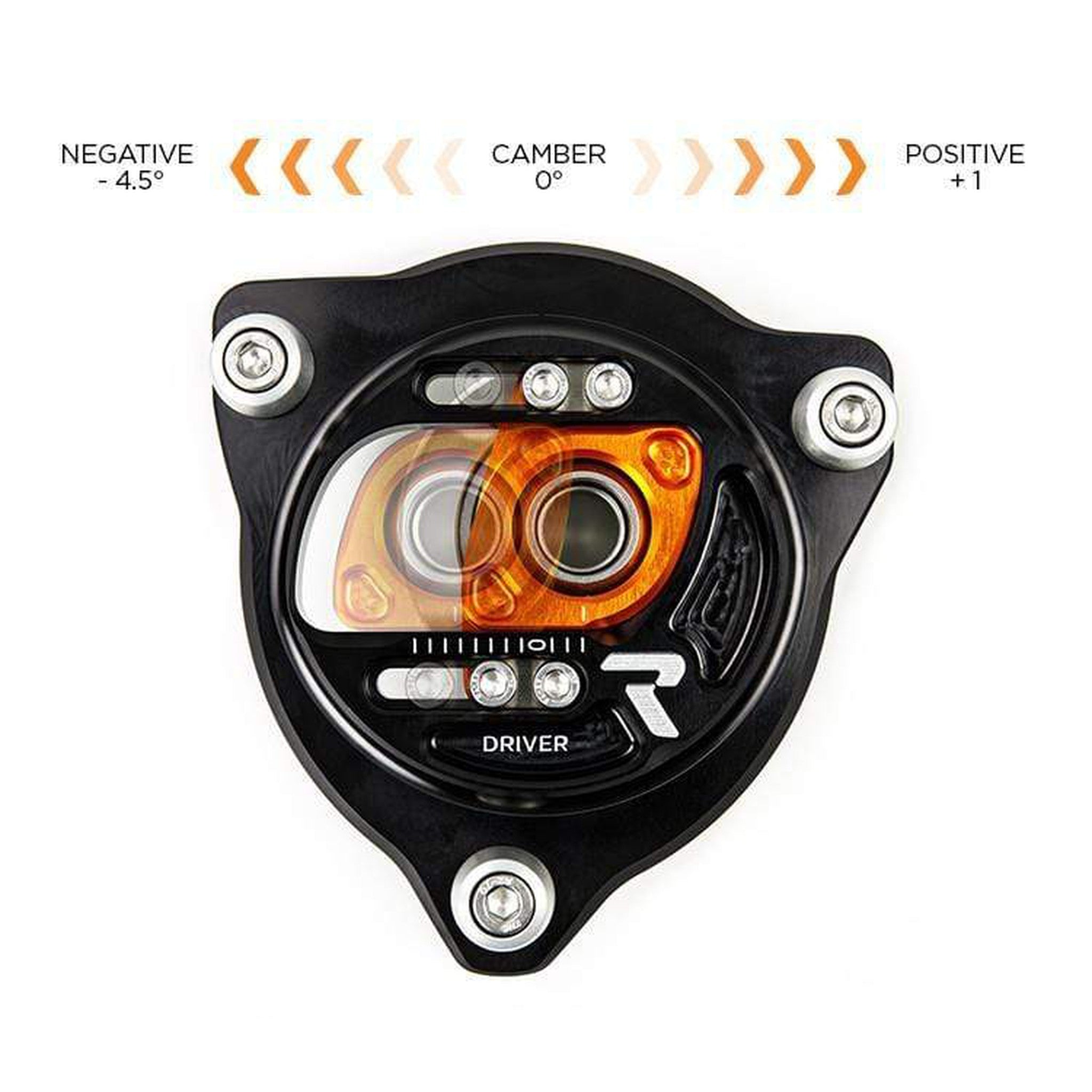Fortune Auto CasCam Caster / Camber Plates 2005-2007 Subaru STI