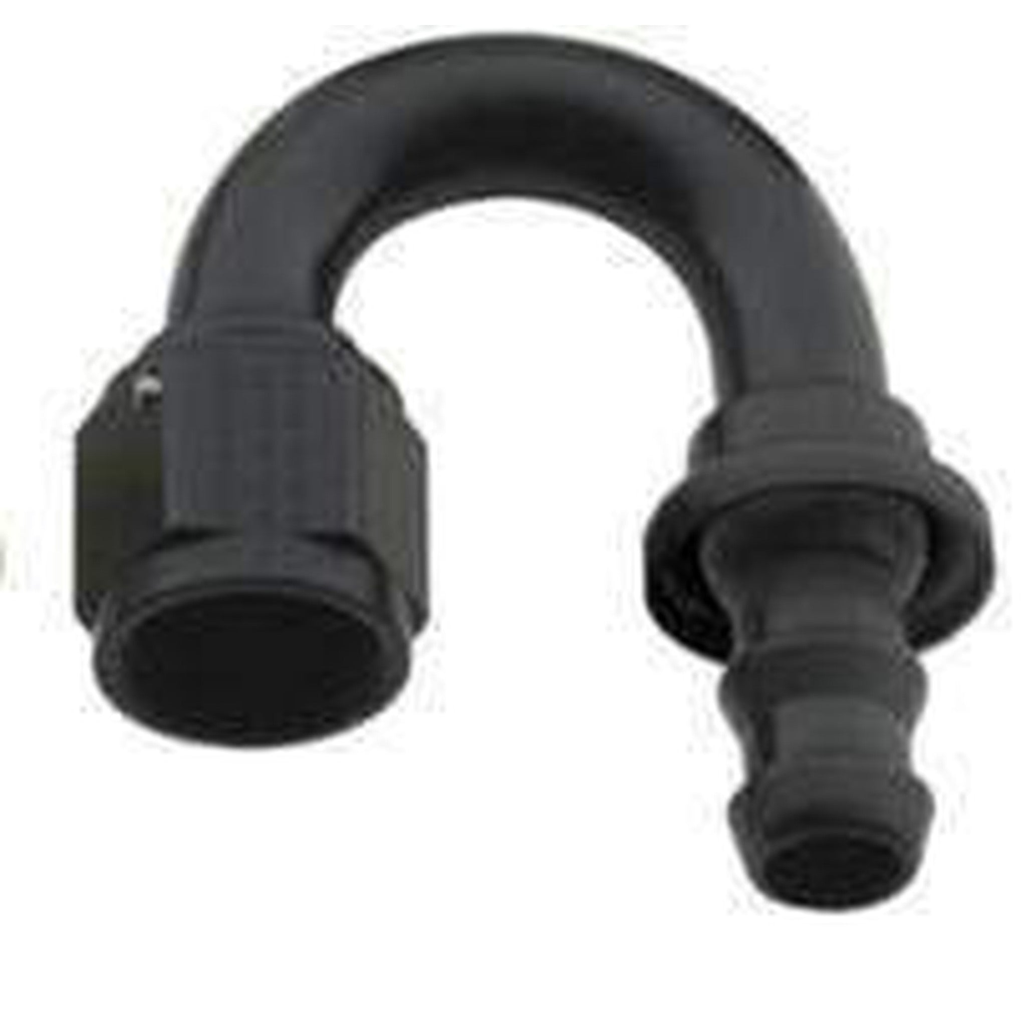 Fragola -10AN Push-Lite End 180 Degree - Black