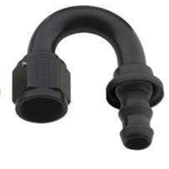 Fragola -10AN Push-Lite End 180 Degree - Black