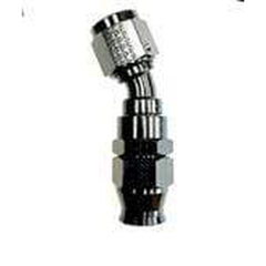 Fragola -6AN Real Street x 45 Degree Hose End Black For PTFE Hose