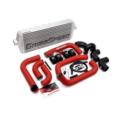 GrimmSpeed 2008-2014 Subaru STI Front Mount Intercooler Kit Raw Core / Red Pipe