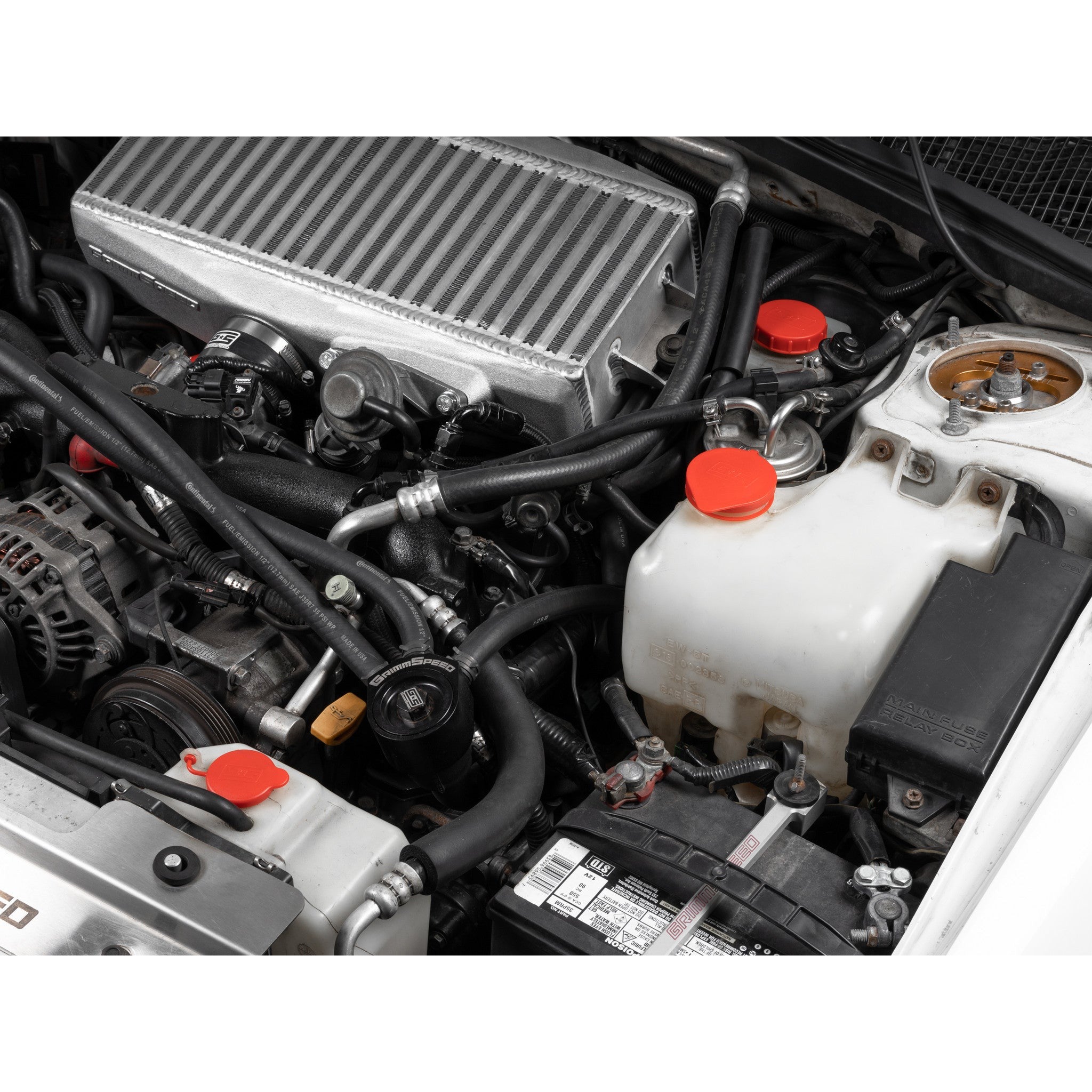 GrimmSpeed Engine Bay Reservoir Cap Set Red (Set of 6) WRX / STI 2002-2021 / Forester XT 2004-2008 / Legacy GT / Outback XT 2005-2009 | 120070