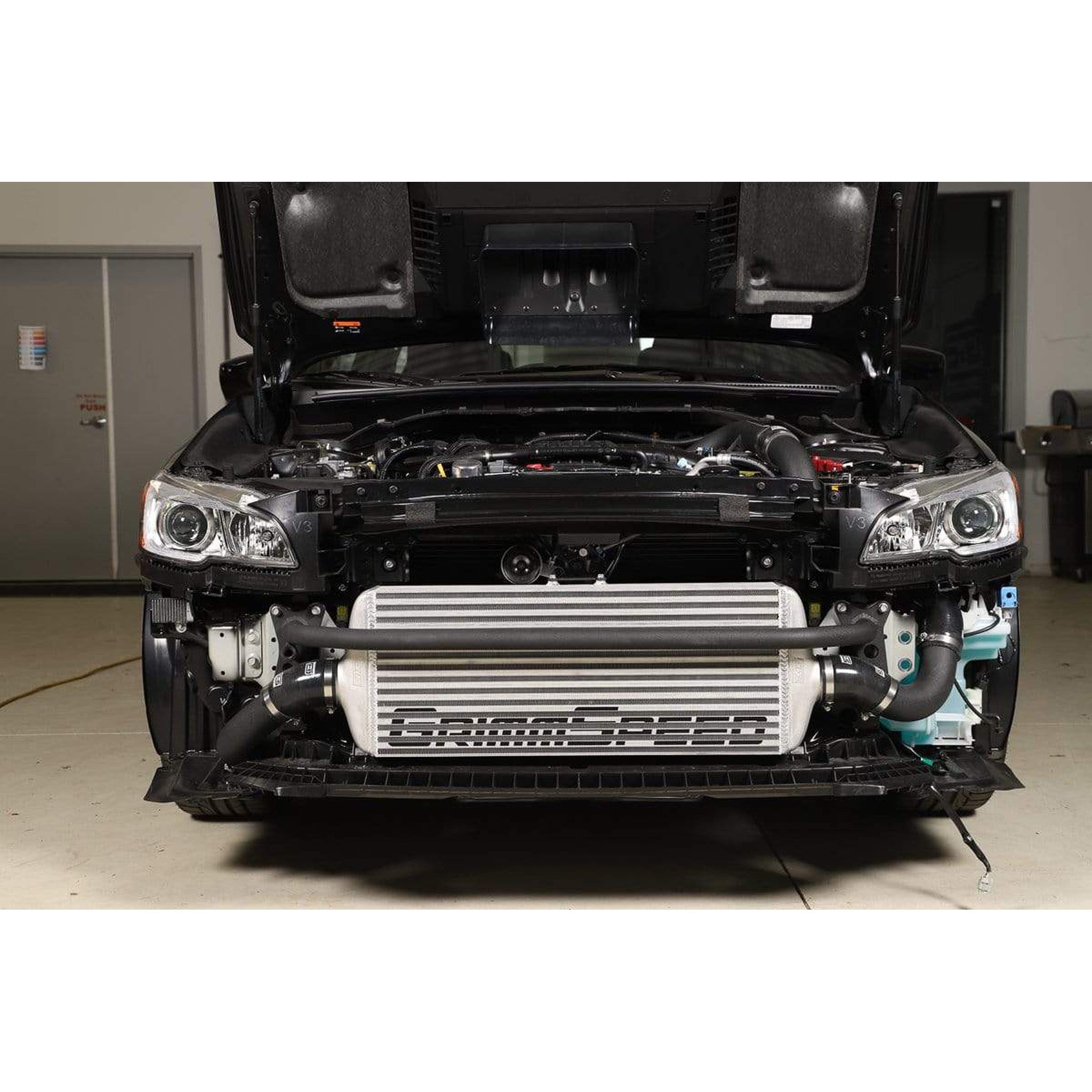 GrimmSpeed Front Mount Intercooler Kit Raw Core / Black Pipe Subaru WRX 2015-2021