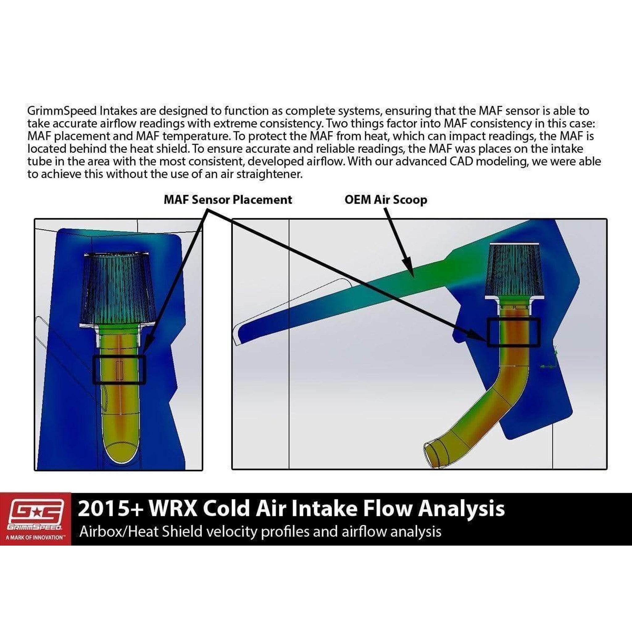 Grimmspeed StealthBox Cold Air Intake Red Subaru WRX 2015-2021