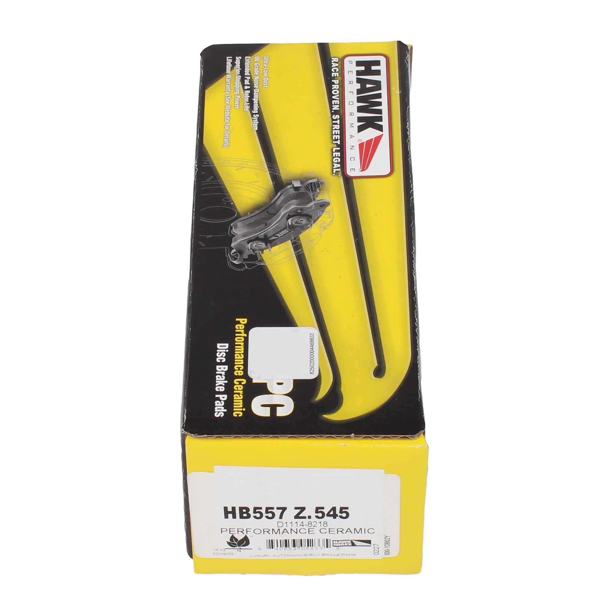 Hawk Ceramic Rear Brake Pads Subaru WRX 2008-2021 w/o Eyesight Tech / 2013-2020 Subaru BRZ / XV Crosstrek 2013-2015 | HB557Z.545
