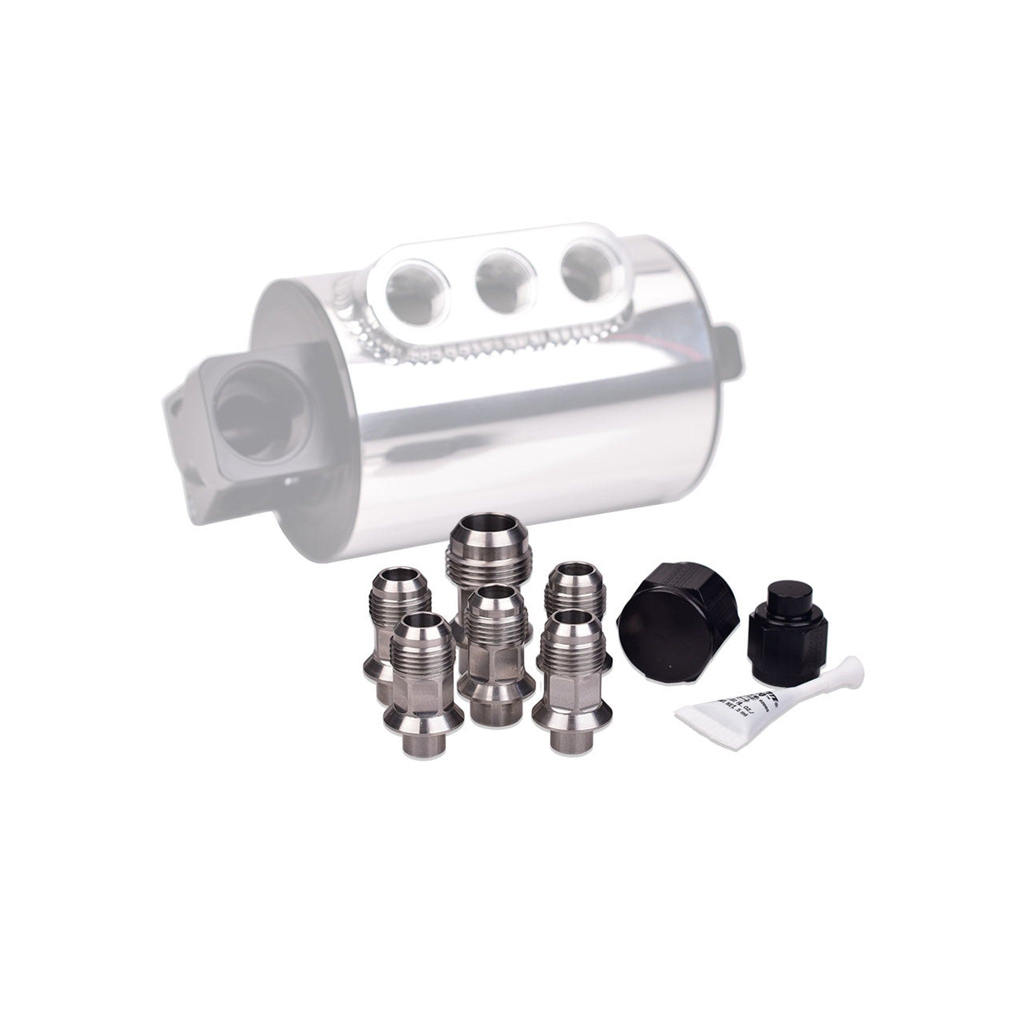 IAG Stainless Steel AN Breather Fitting Set Subaru STI 2004-2021 / WRX 05-14 | IAG-ENG-7301