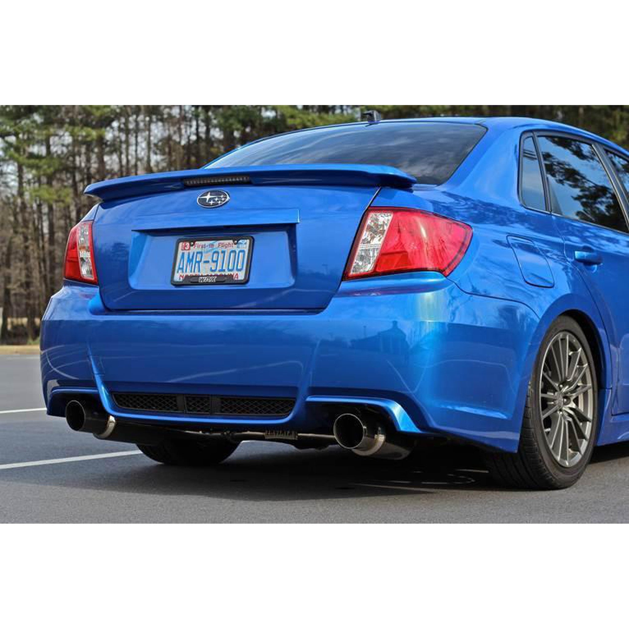 Invidia Dual N1 Burnt Titanium Tip Catback Exhaust WRX/STI Sedan 08-14 ...