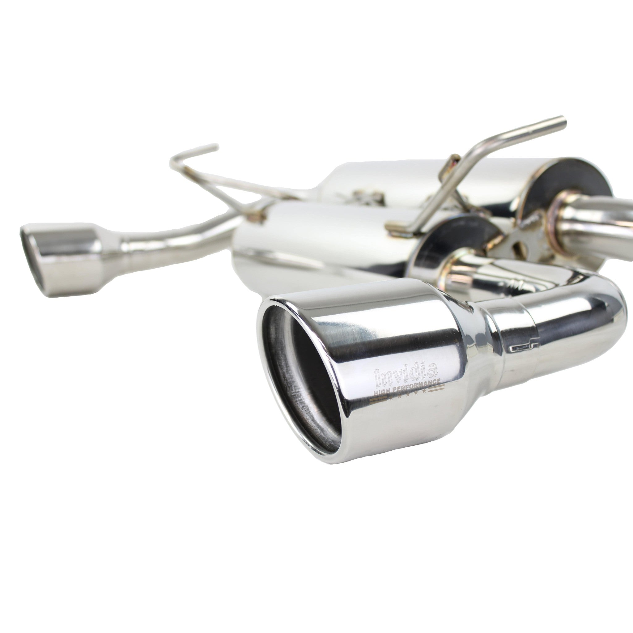 Invidia Gemini Rolled Stainless Tips Cat Back Exhaust Nissan 370Z 2009+ | HS09N7ZGIS