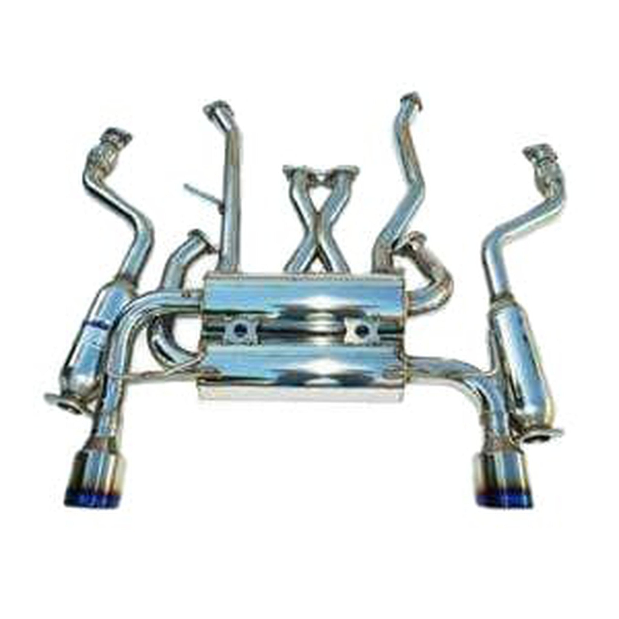 Invidia 09+ FX35 2/4WD Gemini Rolled Titanium Tip Cat-back Exhaust main image 0