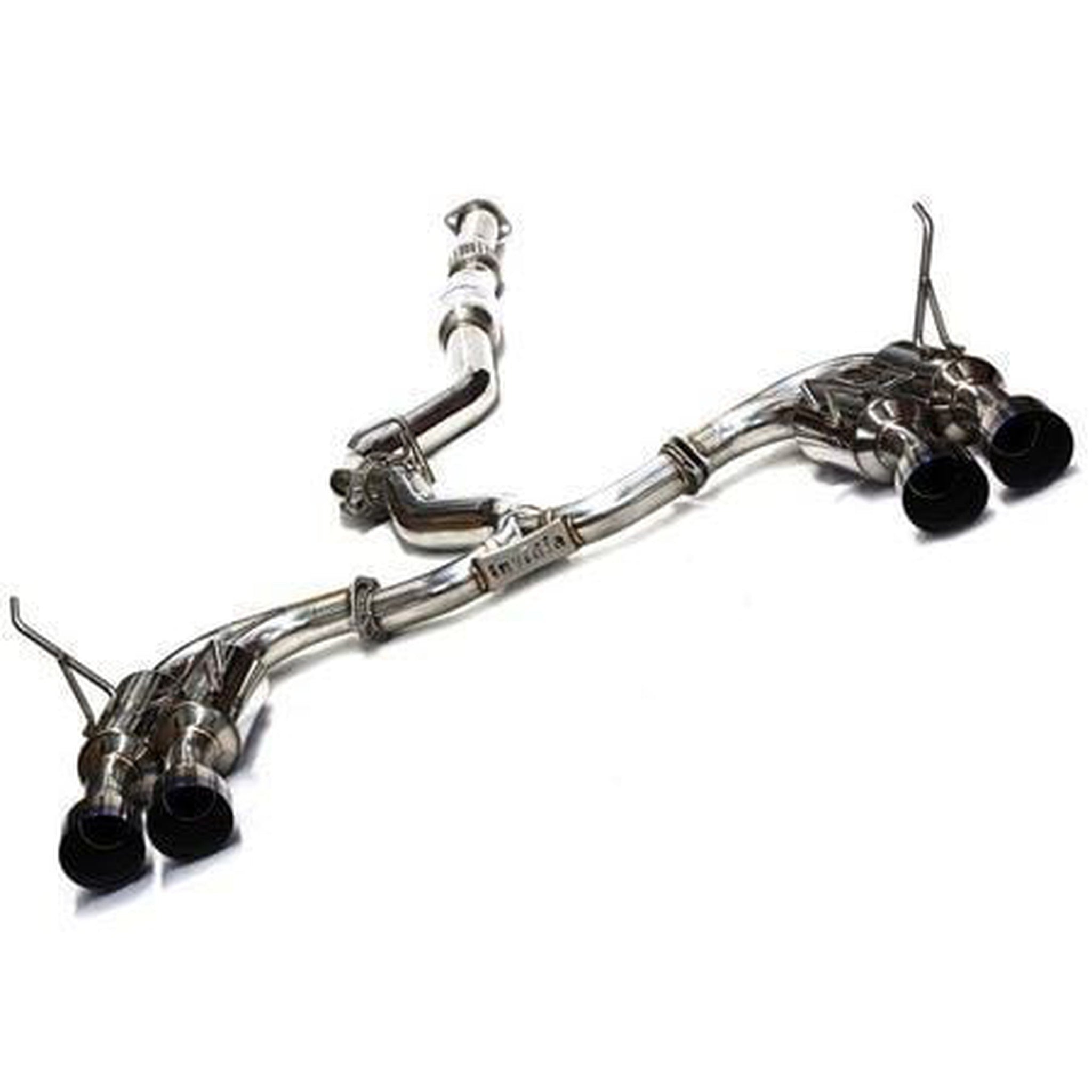 Invidia R400 Gemini Cat Back Exhaust Quad Titanium Tip Subaru WRX / STI 2011-2014 Sedan | HS11STIGM4ST