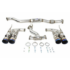 Invidia R400 Gemini Cat Back Exhaust w/Titanium Tips Subaru STI 2008-2014 / WRX 2011-2014 Hatchback | HS08ST5GM4ST