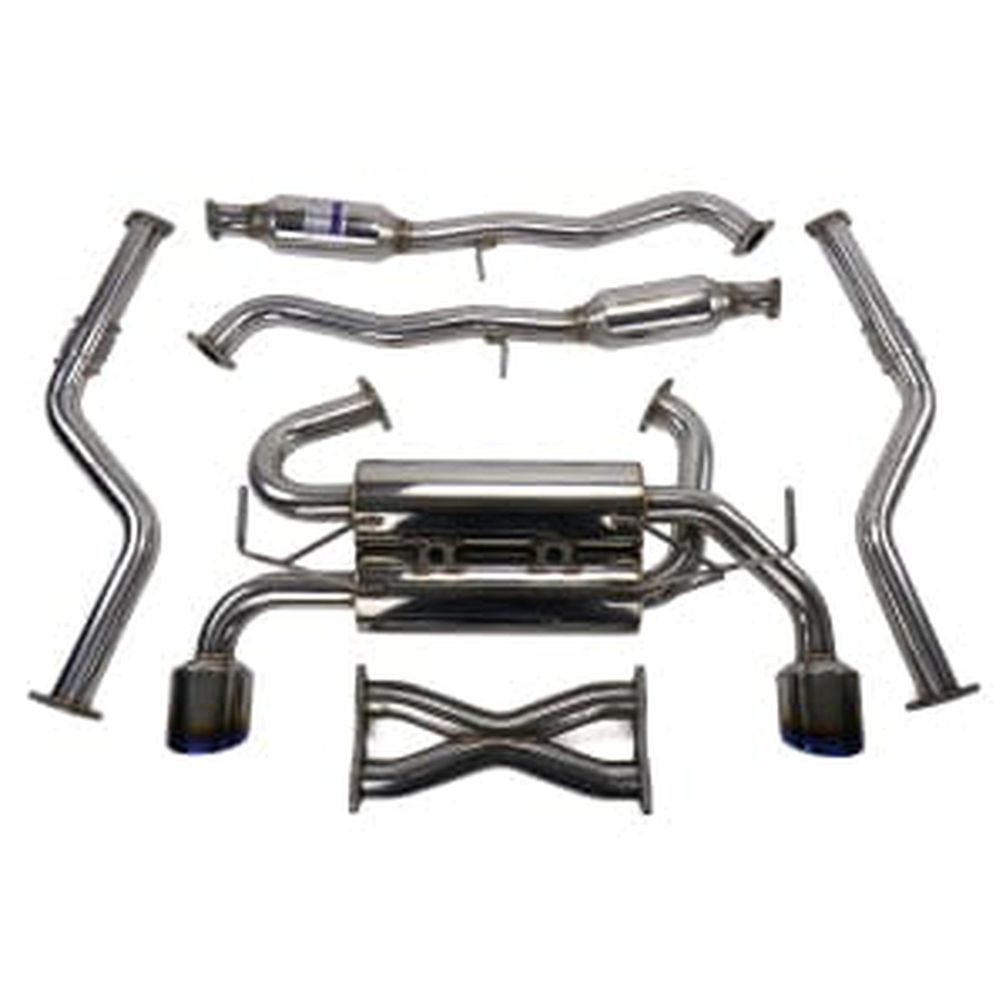 Invidia Rolled Titanium Tip Gemini Cat Back Exhaust Infiniti Q60 3.0TT 2017-2019 | HS17IQ66GM1RT