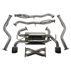 Invidia Rolled Titanium Tip Gemini Cat Back Exhaust Infiniti Q60 3.0TT 2017-2019 | HS17IQ66GM1RT
