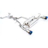 Invidia Rolled Titanium Tip Gemini Cat Back Exhaust Infiniti Q60 3.0TT 2017-2019 | HS17IQ66GM1RT