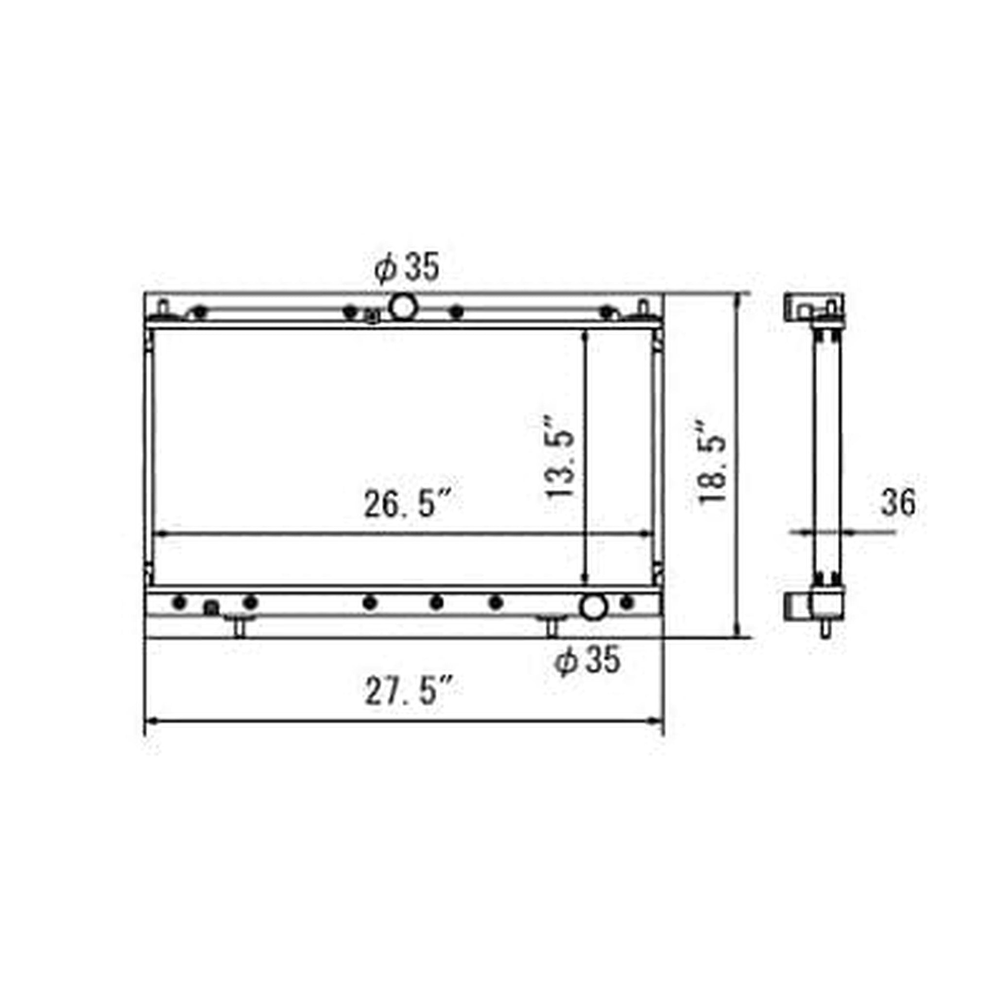 Koyo 1995-1999 Mitsubishi Eclipse/Talon Turbo (MT) Radiator | VH030680