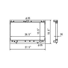 Koyo 1995-1999 Mitsubishi Eclipse/Talon Turbo (MT) Radiator | VH030680