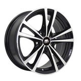 MST Saber Wheel 15x6.5 45mm 4x100 72.69 Glossy Black w/Machined Face