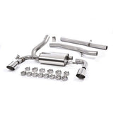 Milltek Cat Back Exhaust 3in Polished Non-Resonated Ford Focus RS 2016-2017