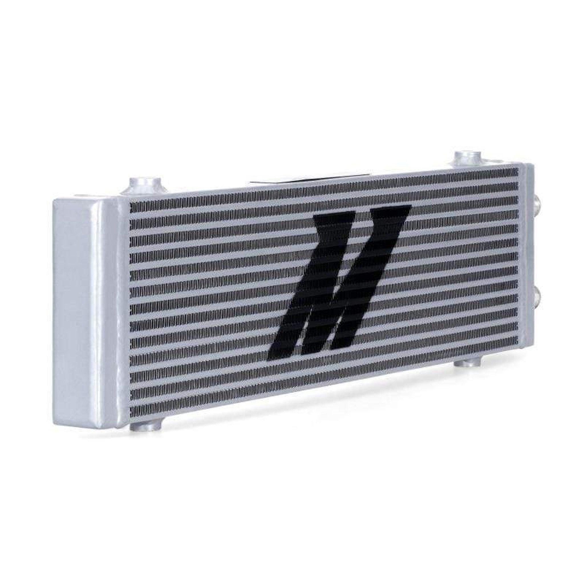 Mishimoto Large Bar and Plate Dual Pass Oil Cooler Silver | MMOC-DP-LSL