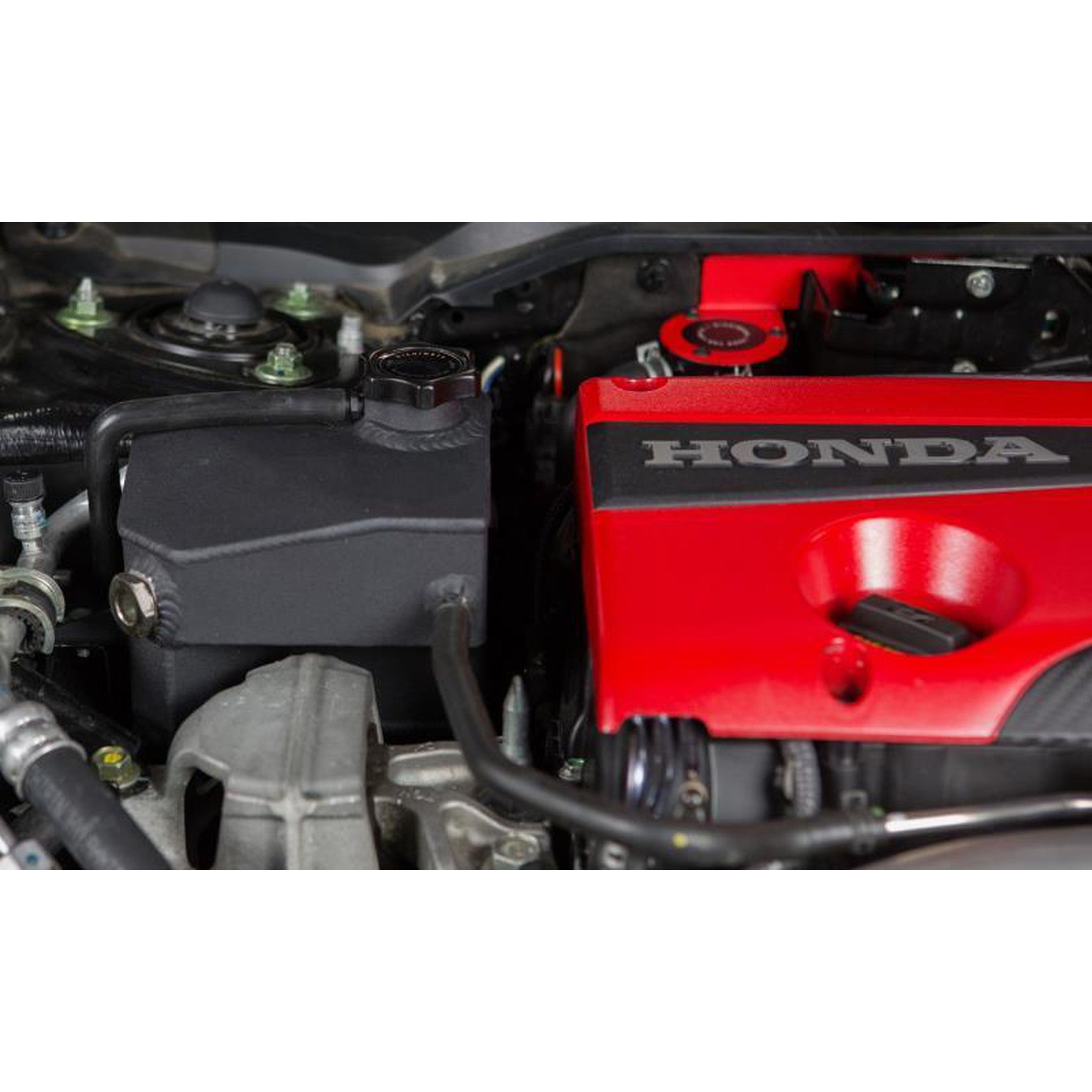 Mishimoto Black Aluminum Expansion Tank Honda Civic Type R 2017+ | MMRT-CTR-17EMWBK
