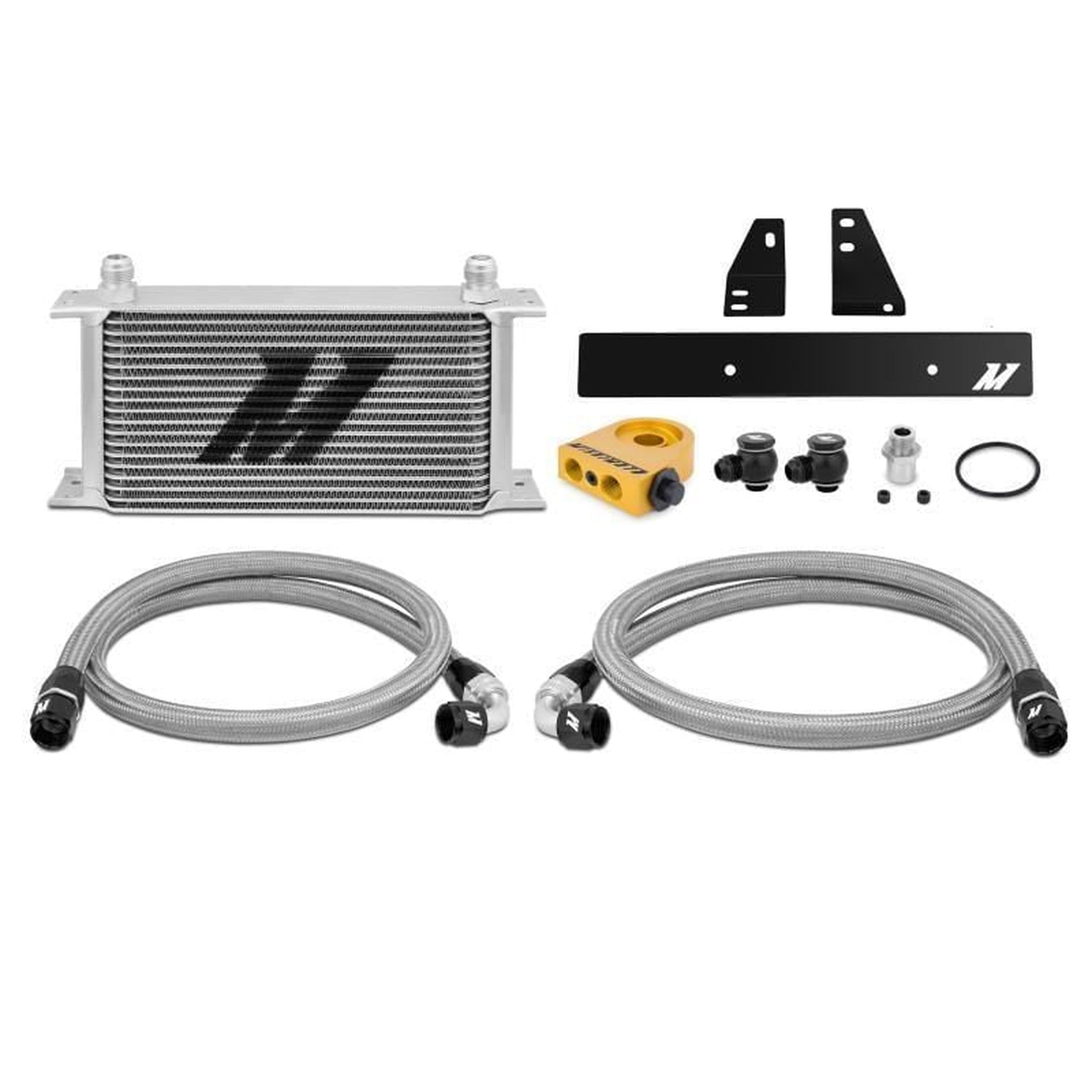 Mishimoto Silver Thermostatic Oil Cooler Nissan 370Z 2009-2020 / Infiniti G37 Coupe 2008-2015 | MMOC-370Z-09T