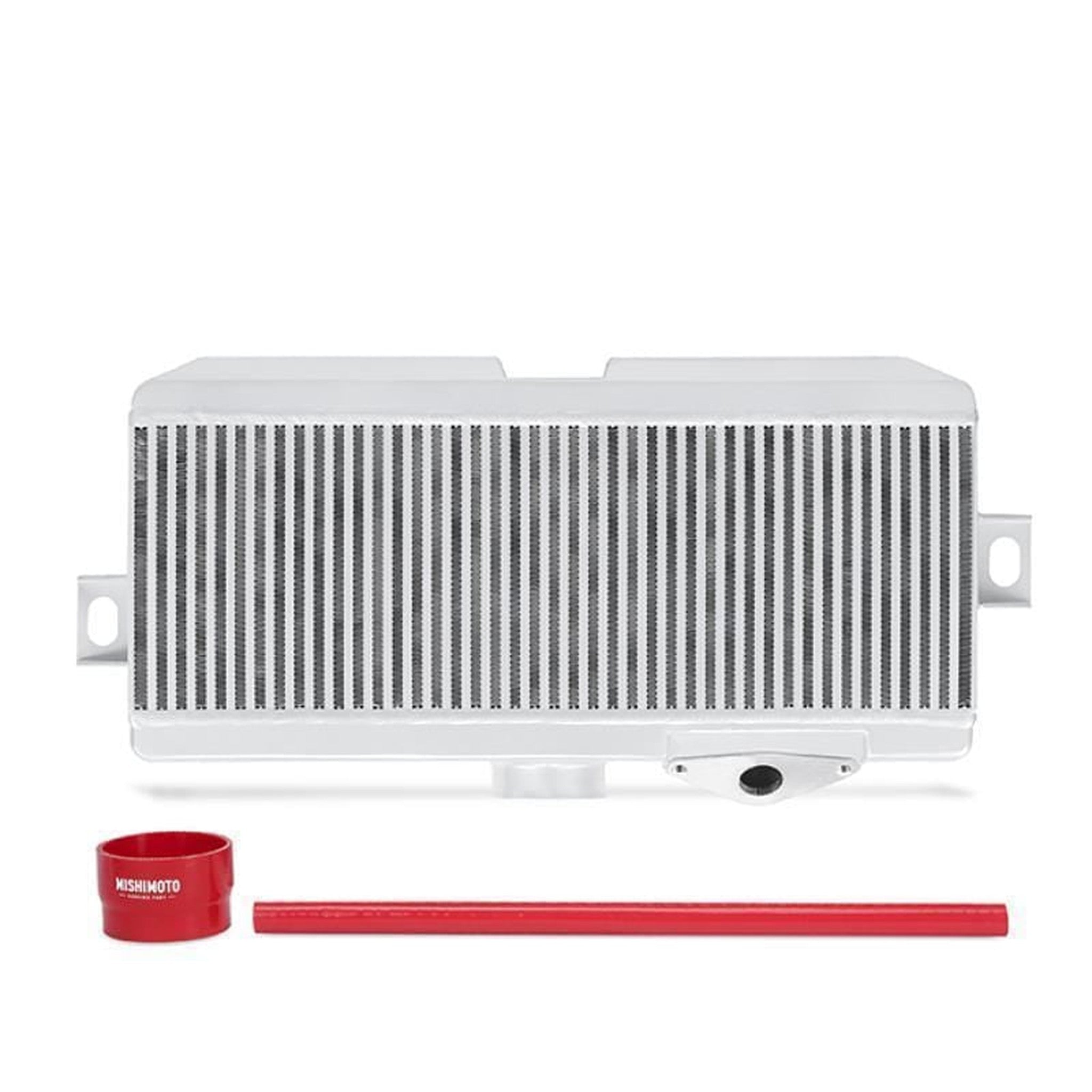 Mishimoto Top Mount Intercooler Silver + Red Hoses Subaru STI 2008-2021