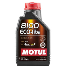 Motul 1L Synthetic Engine Oil 8100 0W20 ECO-LITE | 108534