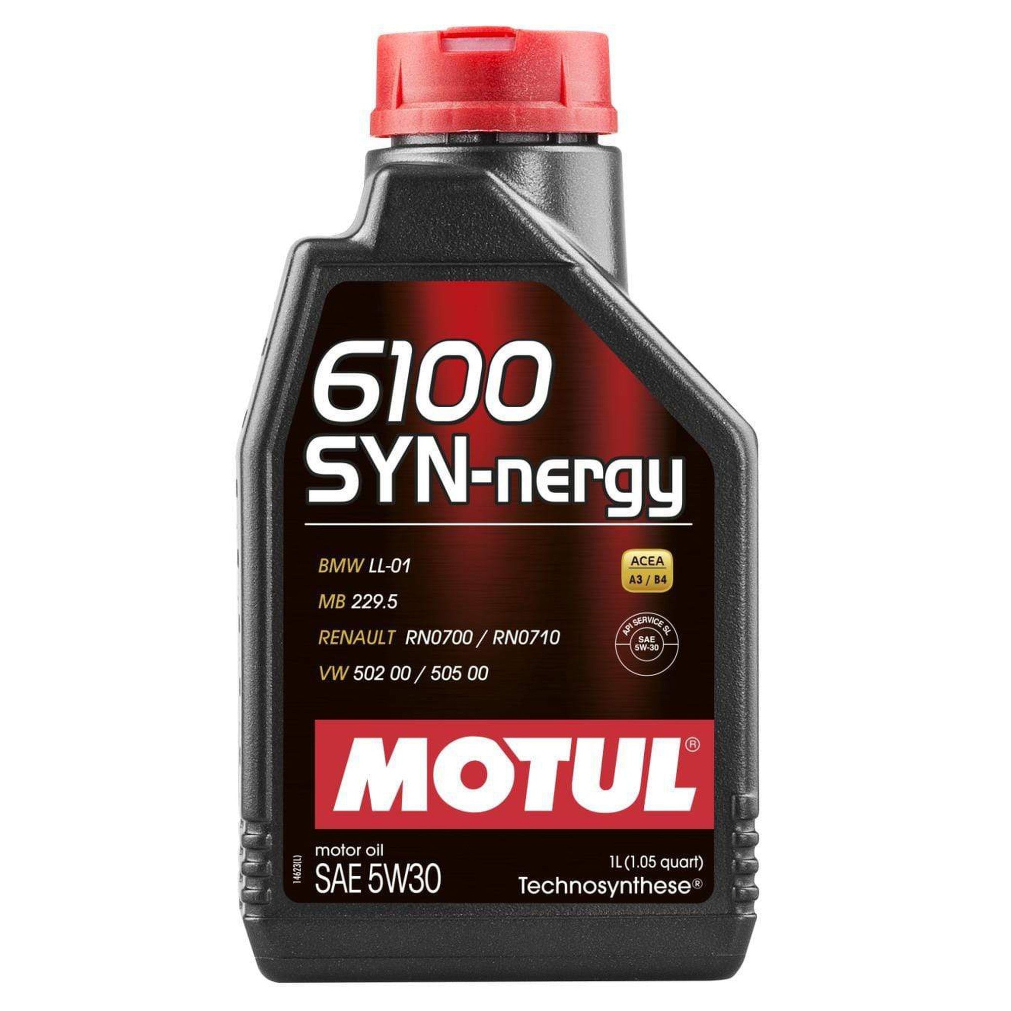 Motul 1L Technosynthese Engine Oil 6100 SYN-NERGY 5W30 - VW 502 00 505 00 - MB 229.5 12x1L