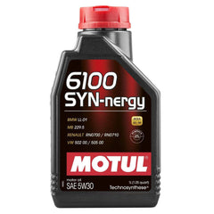Motul 1L Technosynthese Engine Oil 6100 SYN-NERGY 5W30 - VW 502 00 505 00 - MB 229.5 12x1L