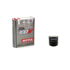 Motul Racing Oil 300V POWER 5W40 + Mazda Filter Oil Change Kit WRX 2002-2014 / STI 2004-2021