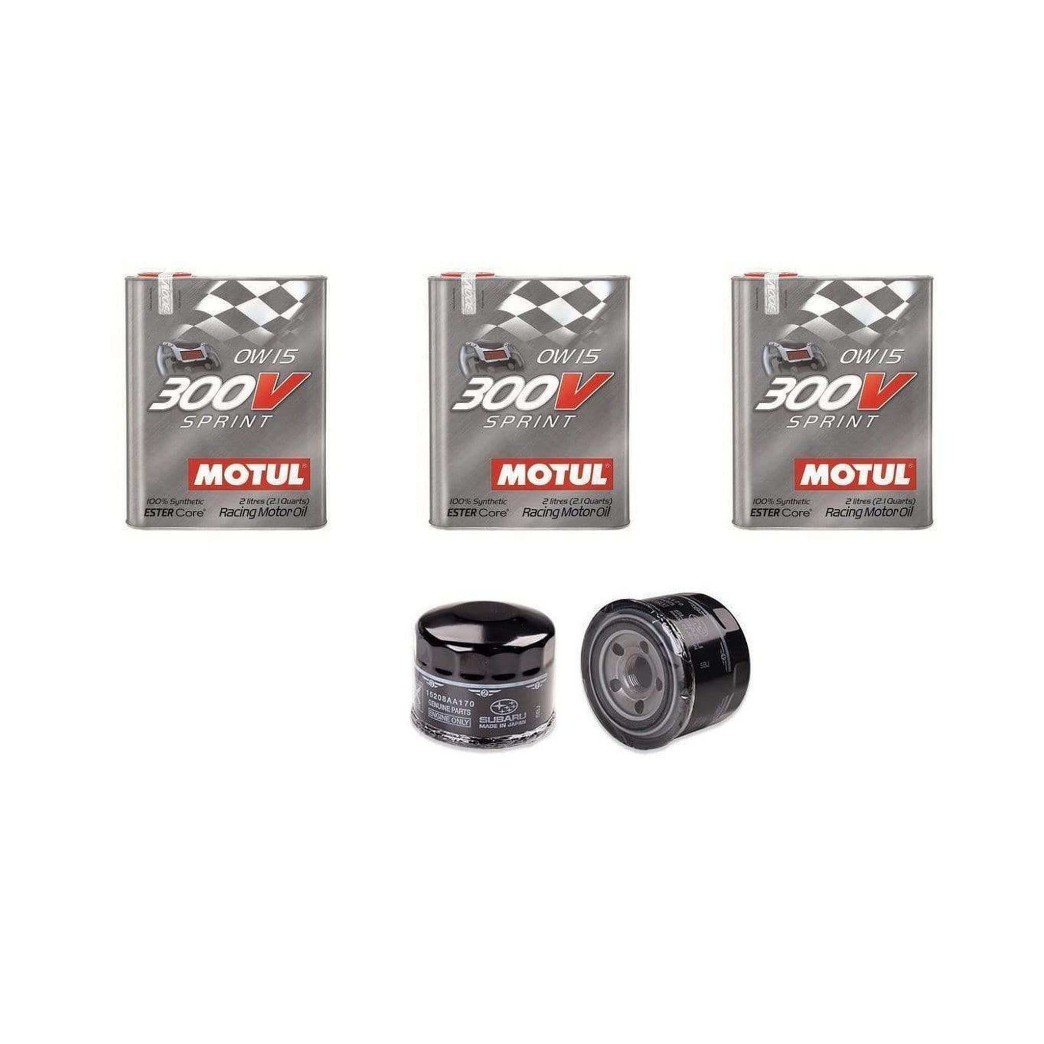 Motul Synthetic-ester Racing Oil 300V POWER 5W40 Oil Change Kit Subaru WRX 2015-2021 / Forester XT 2014-2018