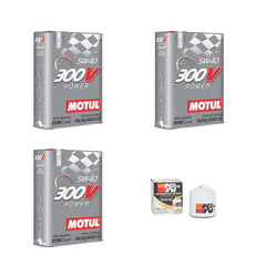 Motul/K&N Synthetic-ester Racing Oil 300V POWER 5W40 Oil Change Kit WRX 2002-2014 / STI 2004-2021